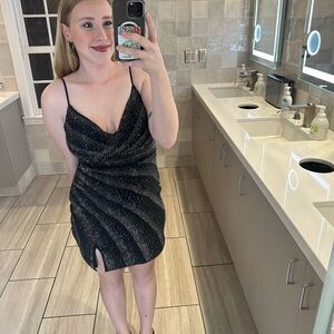 Black Windsor Sequined Bodycon Cocktail Dress